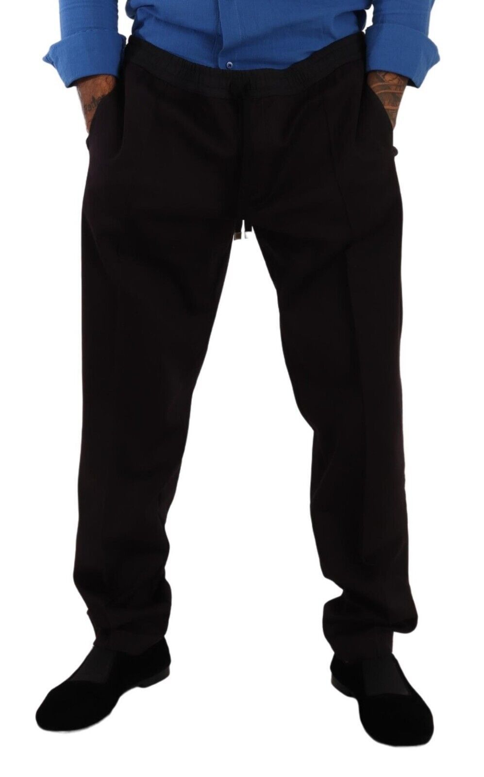 Dolce & Gabbana Bordeauxfarbene Skinny-Hose aus Baumwolle für Herren