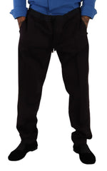 Dolce & Gabbana Bordeauxfarbene Skinny-Hose aus Baumwolle für Herren