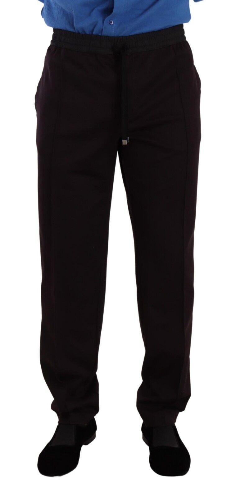 Dolce & Gabbana Bordeauxfarbene Skinny-Hose aus Baumwolle für Herren