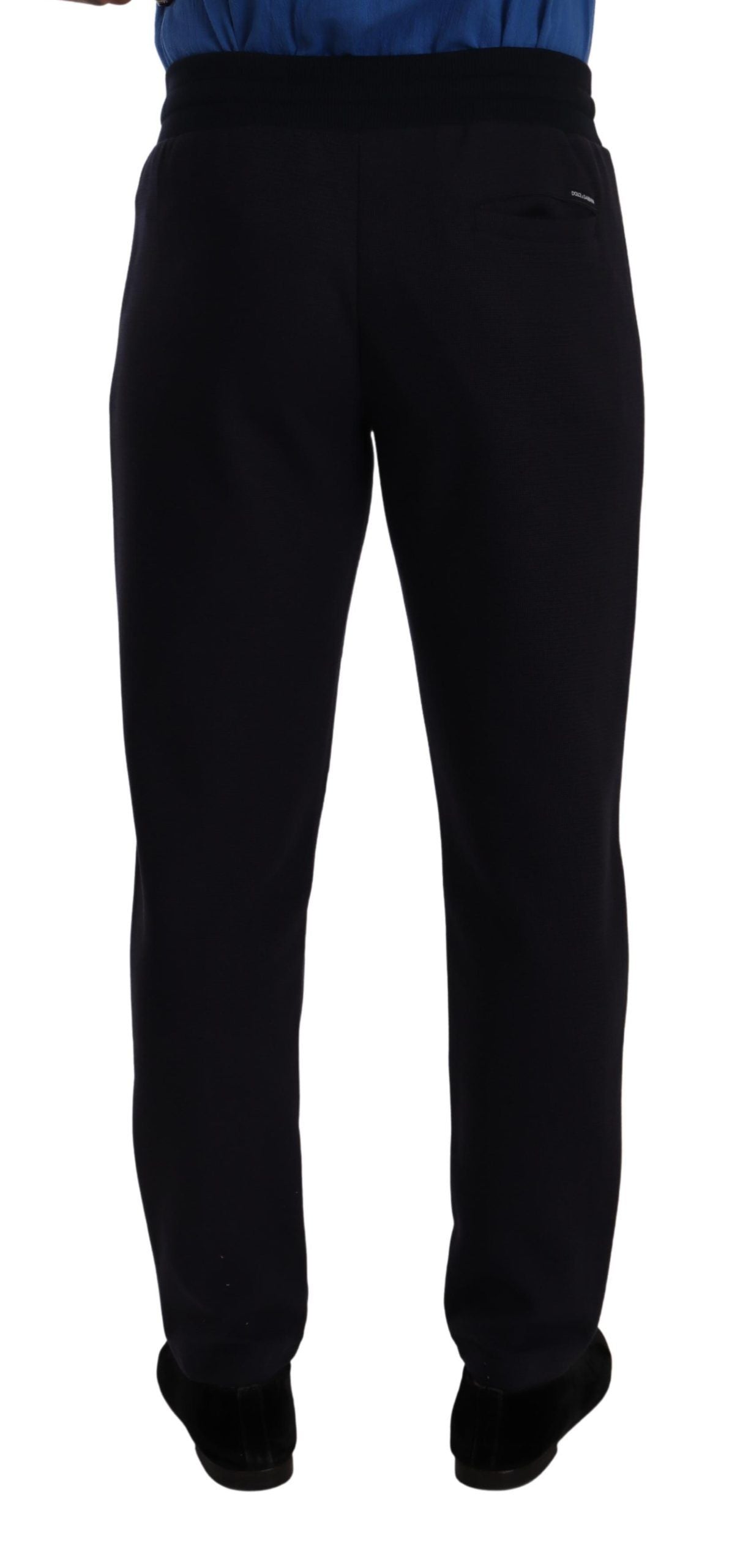Dolce & Gabbana Blauwe Katoenen Stretch Joggingbroek