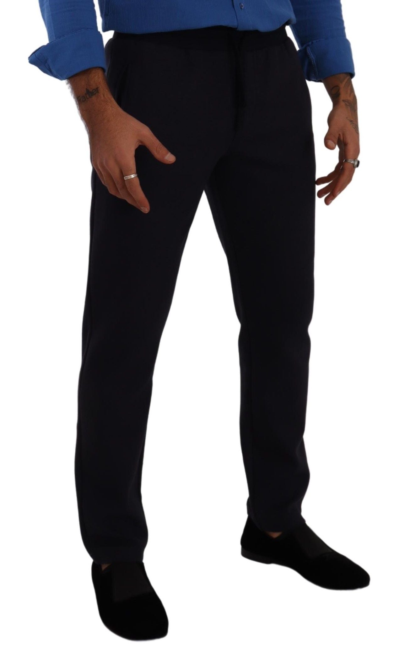 Dolce & Gabbana Blauwe Katoenen Stretch Joggingbroek