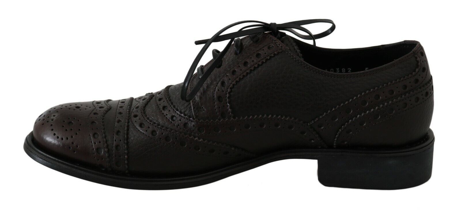Dolce & Gabbana Braune Wingtip Derby Lederschuhe
