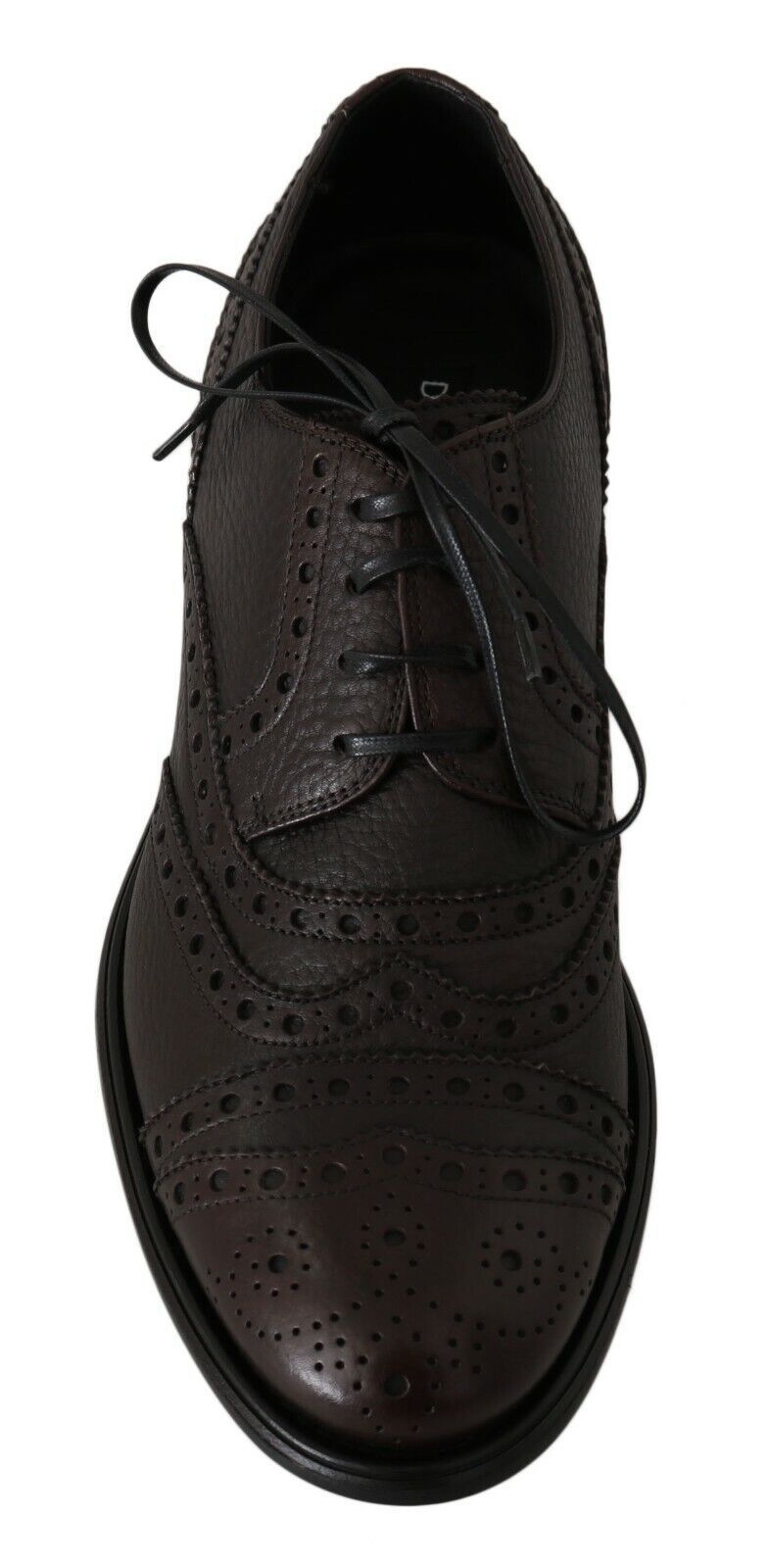 Dolce & Gabbana Braune Wingtip Derby Lederschuhe