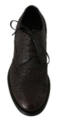 Dolce & Gabbana Braune Wingtip Derby Lederschuhe