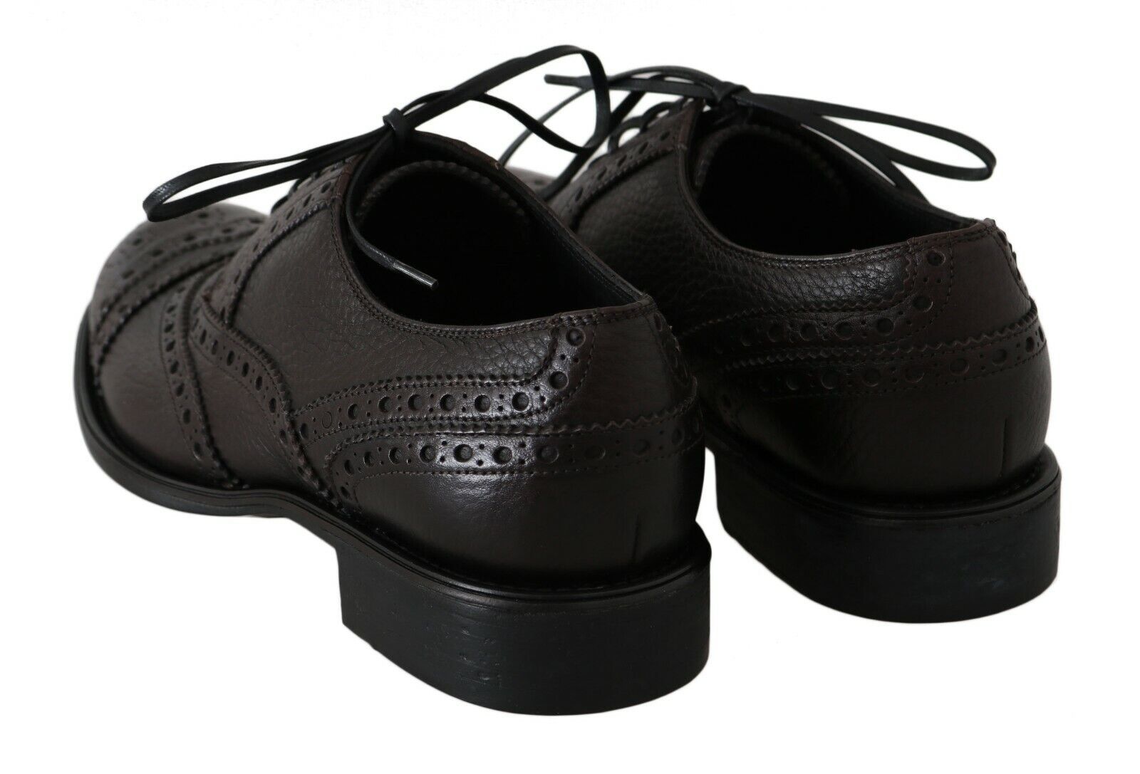 Dolce & Gabbana Braune Wingtip Derby Lederschuhe