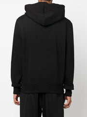 Versace Jeans Schwarzes Baumwoll-Kapuzen-Sweatshirt mit Logo-Details