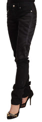 Just Cavalli Schwarze Mid Waist Verzierte Skinny Jeans