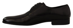 Dolce & Gabbana Zwarte Leren Veterschoenen Formele Derby's