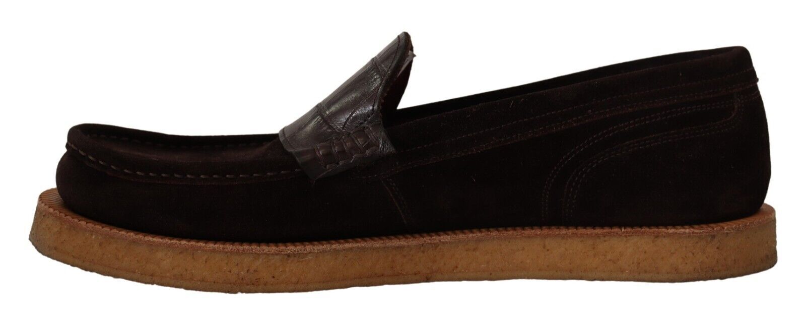 Dolce & Gabbana Braune Wildleder Slipper Mokassins
