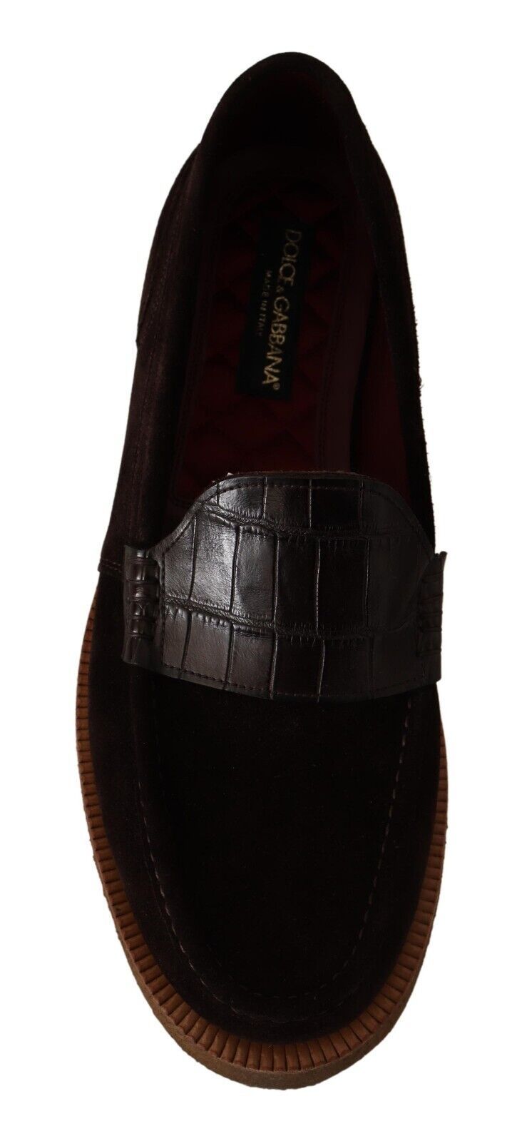 Dolce & Gabbana Braune Wildleder Slipper Mokassins