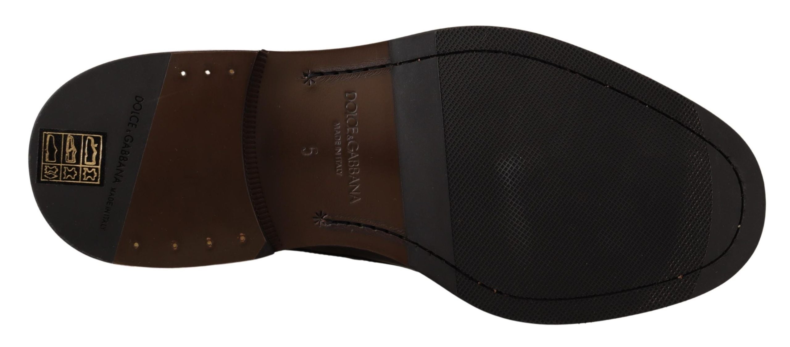 Dolce & Gabbana Formelle Derby-Schuhe aus schwarzem Leder