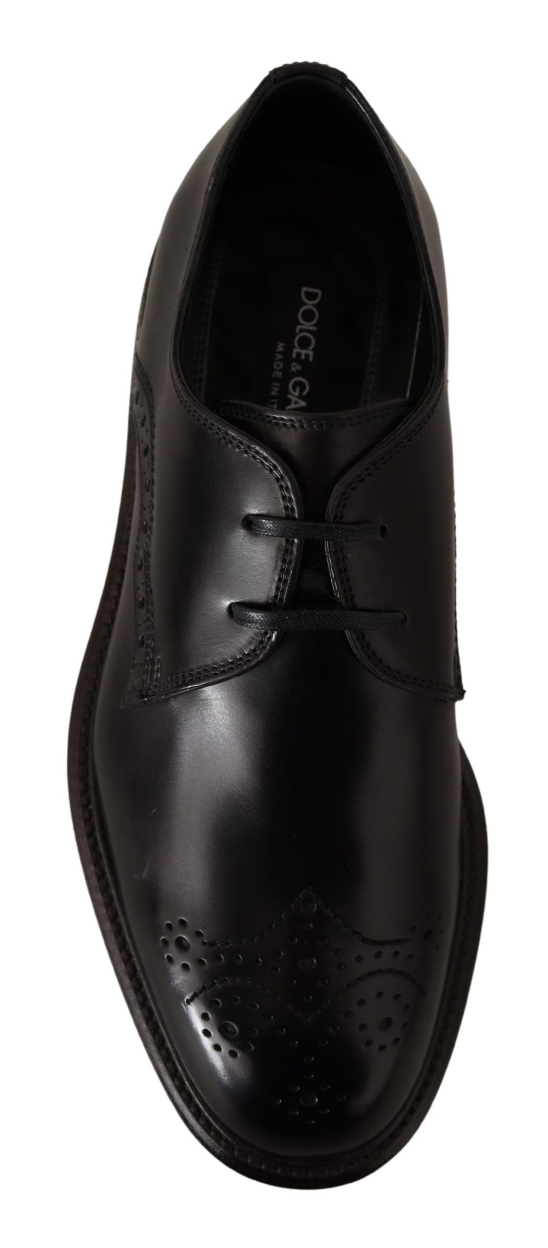 Dolce & Gabbana Formelle Derby-Schuhe aus schwarzem Leder