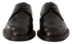 Dolce & Gabbana Formelle Derby-Schuhe aus schwarzem Leder