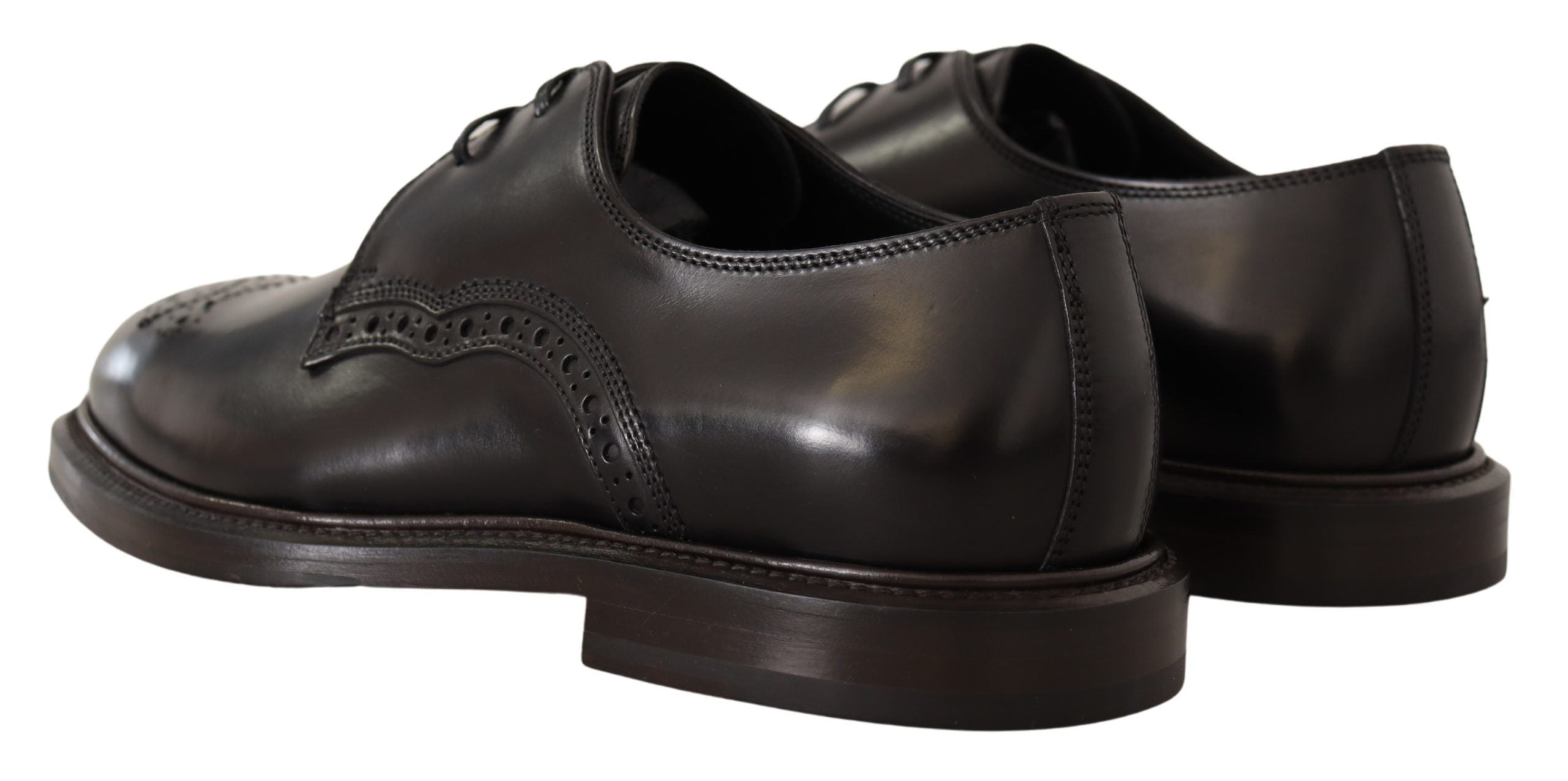 Dolce & Gabbana Formelle Derby-Schuhe aus schwarzem Leder
