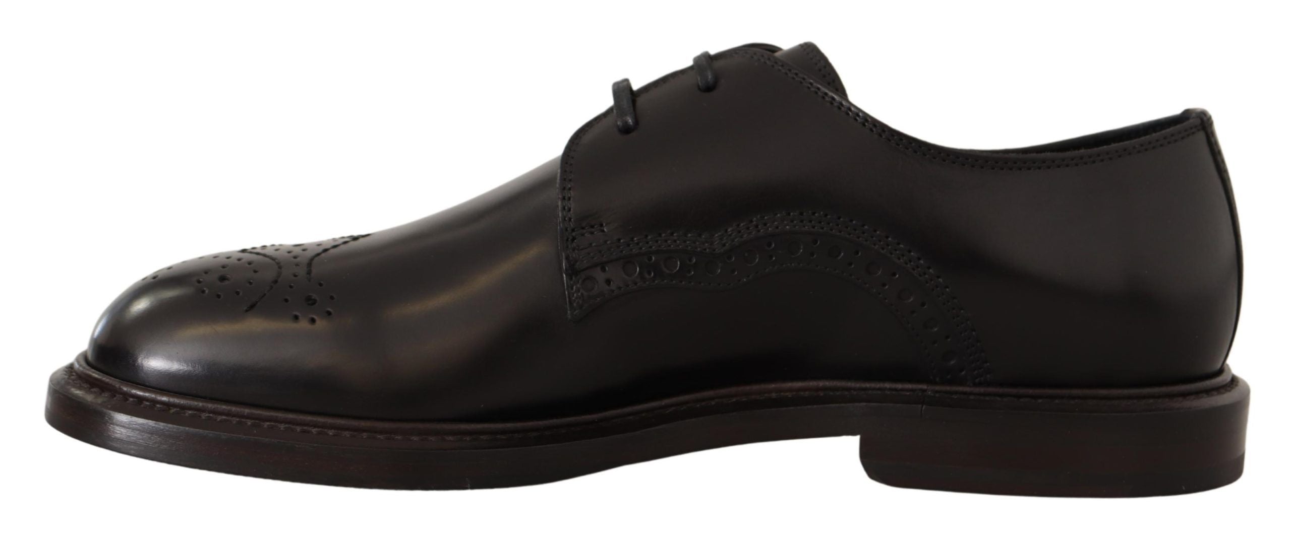 Dolce & Gabbana Formelle Derby-Schuhe aus schwarzem Leder