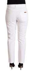 Dolce & Gabbana Weiße Jeans aus Baumwolle mit mittlerer Bundhöhe und schmal zulaufendem Bein