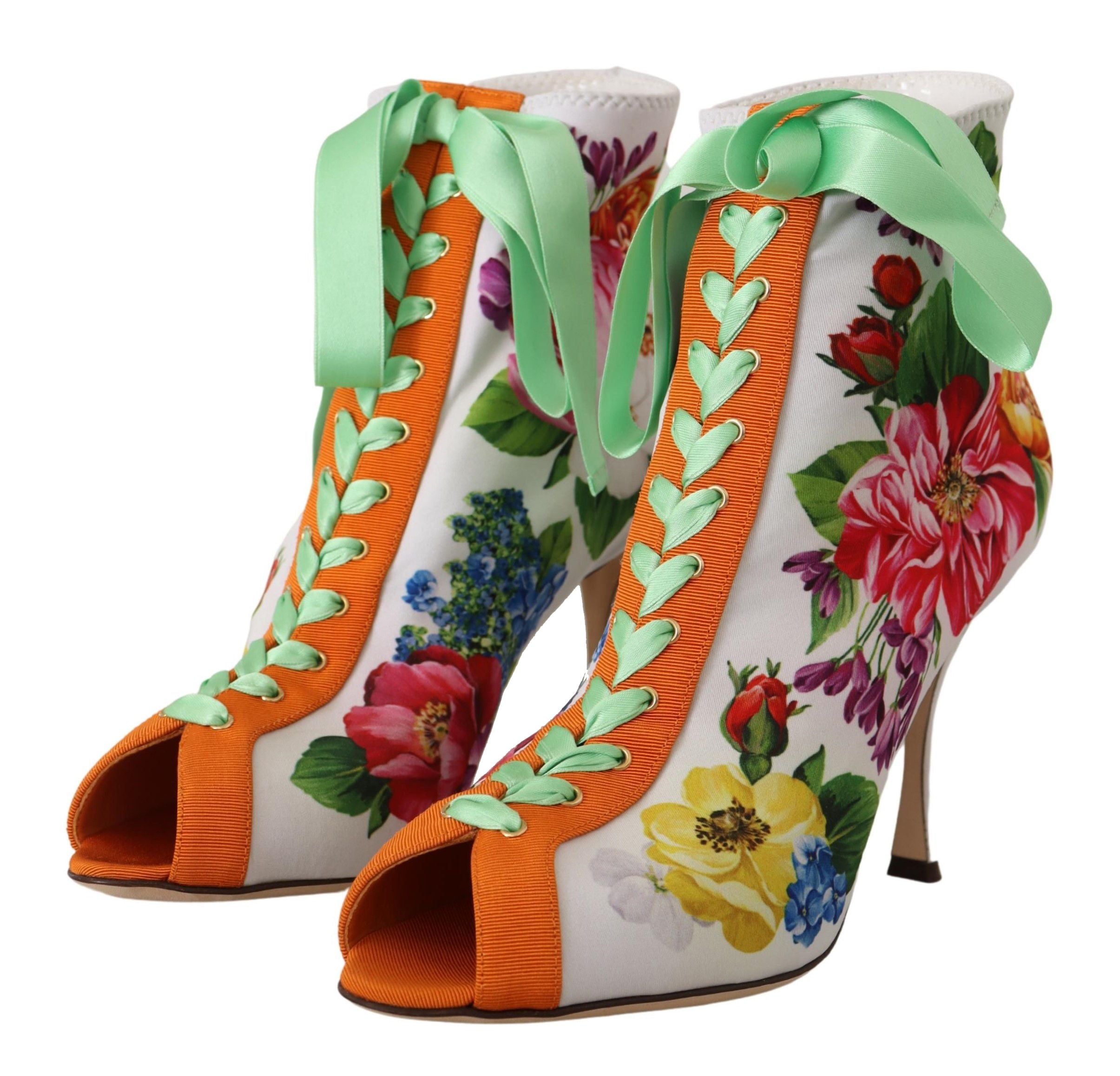 Dolce & Gabbana Weiße Jersey Stretch Overknee-Stiefel Peeptoe-Absatzschuhe