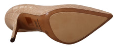 Dolce & Gabbana Beige Leren Bellucci Hakken Pumps Schoenen