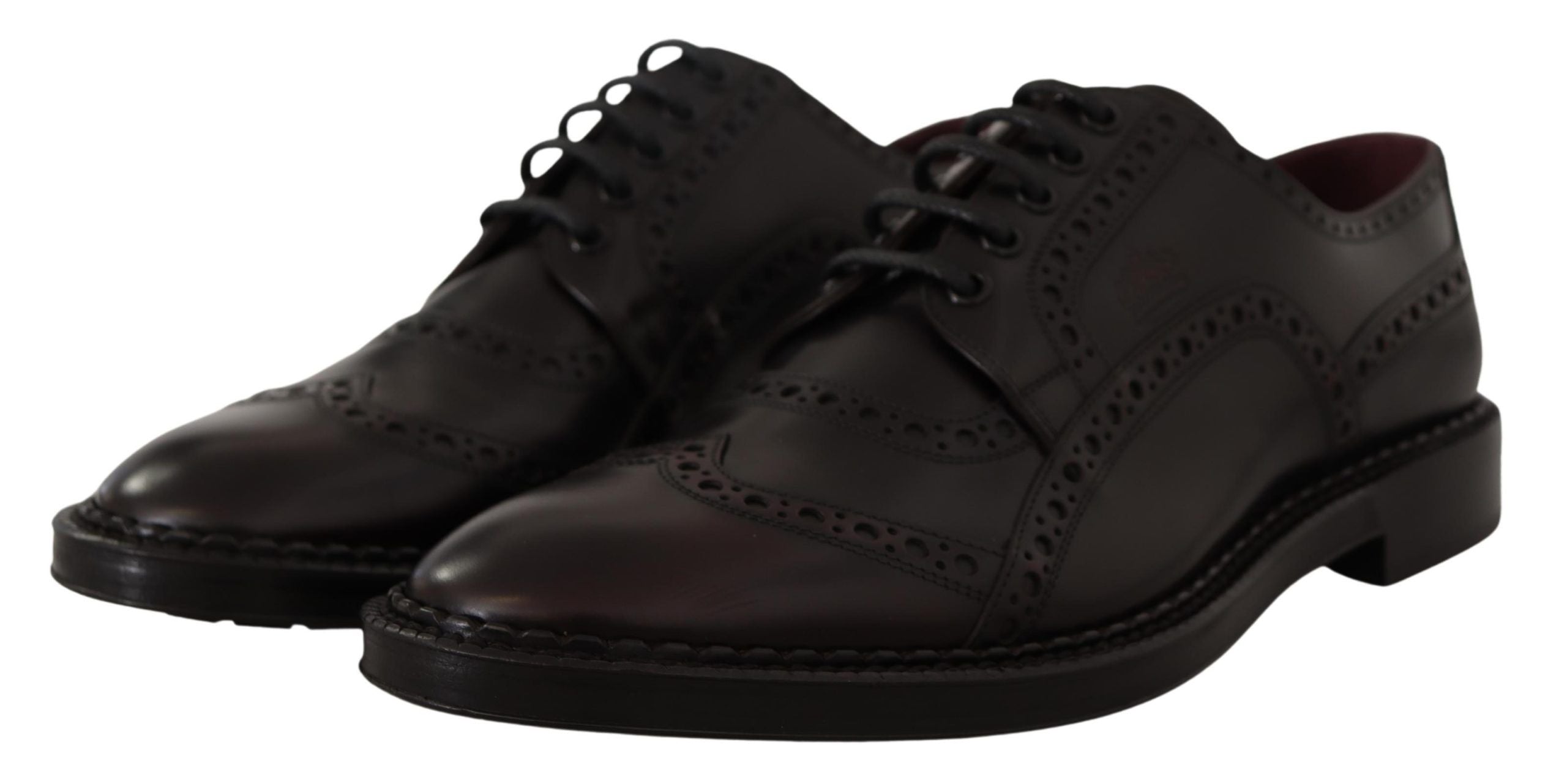 Dolce & Gabbana Formelle Budapester Oxford Schuhe aus Lila Leder