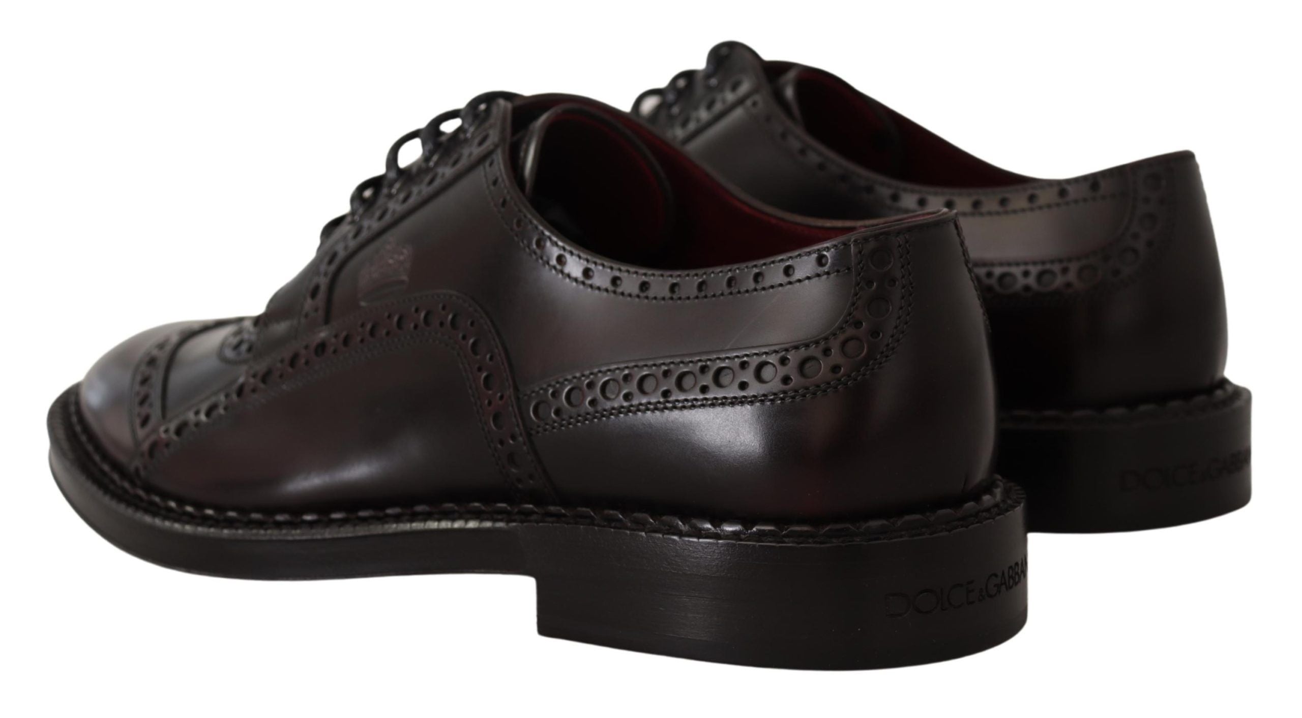 Dolce & Gabbana Formelle Budapester Oxford Schuhe aus Lila Leder