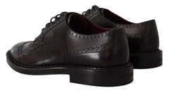 Dolce & Gabbana Formelle Budapester Oxford Schuhe aus Lila Leder