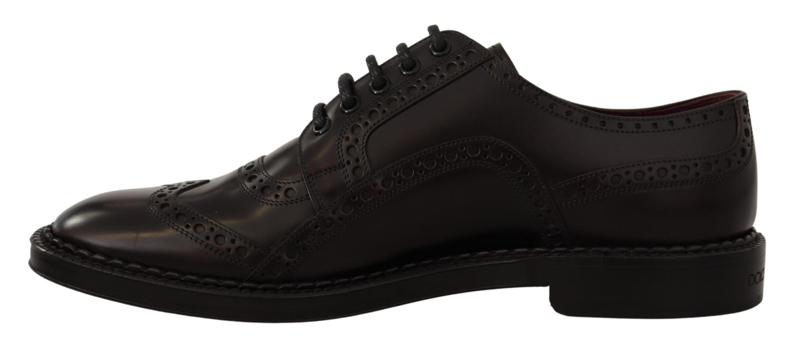Dolce & Gabbana Formelle Budapester Oxford Schuhe aus Lila Leder