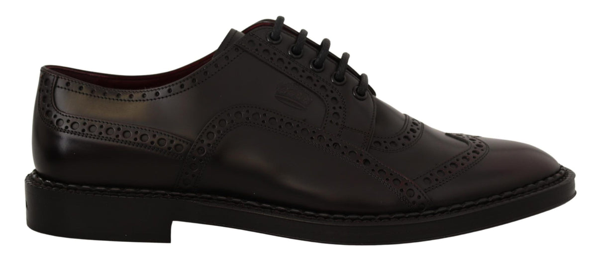 Dolce & Gabbana Formelle Budapester Oxford Schuhe aus Lila Leder