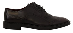 Dolce & Gabbana Formelle Budapester Oxford Schuhe aus Lila Leder