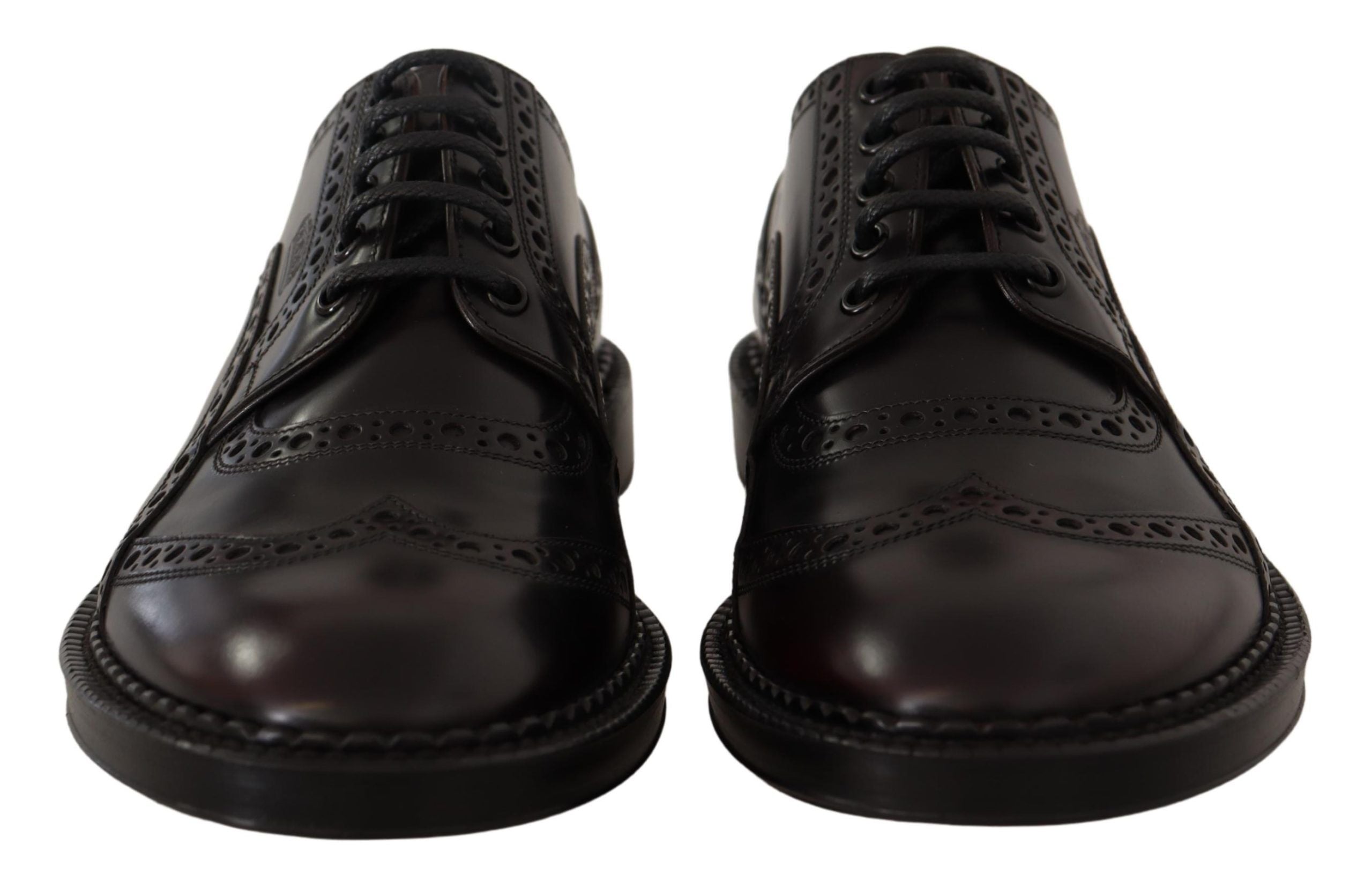Dolce & Gabbana Formelle Budapester Oxford Schuhe aus Lila Leder