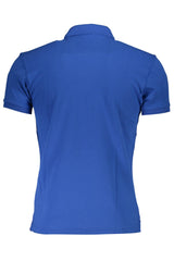 La Martina blauw katoenen poloshirt