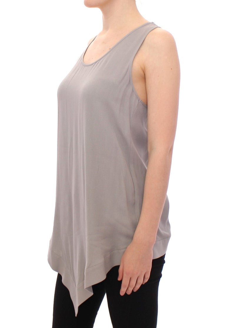 Comeforbreakfast Grau Viskose Tanktop Shirt Bluse