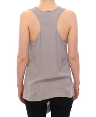 Comeforbreakfast Grau Viskose Tanktop Shirt Bluse