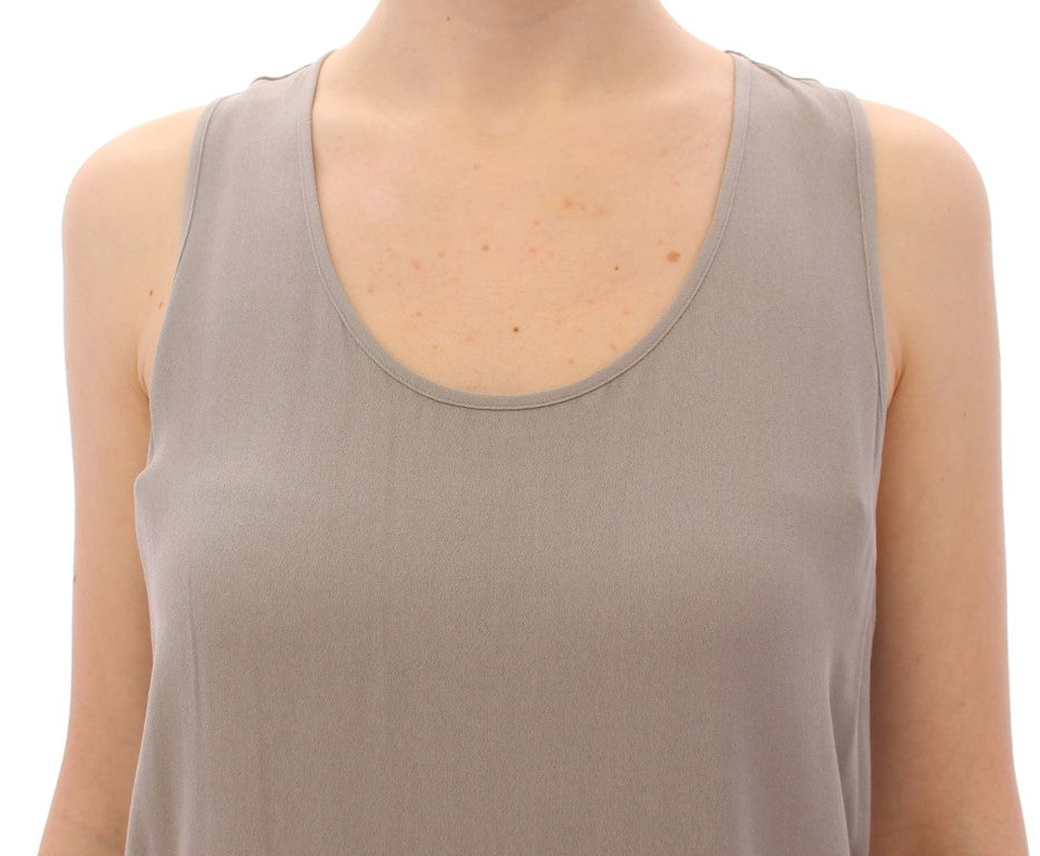 Comeforbreakfast Grau Viskose Tanktop Shirt Bluse