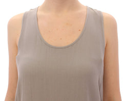 Comeforbreakfast Grau Viskose Tanktop Shirt Bluse