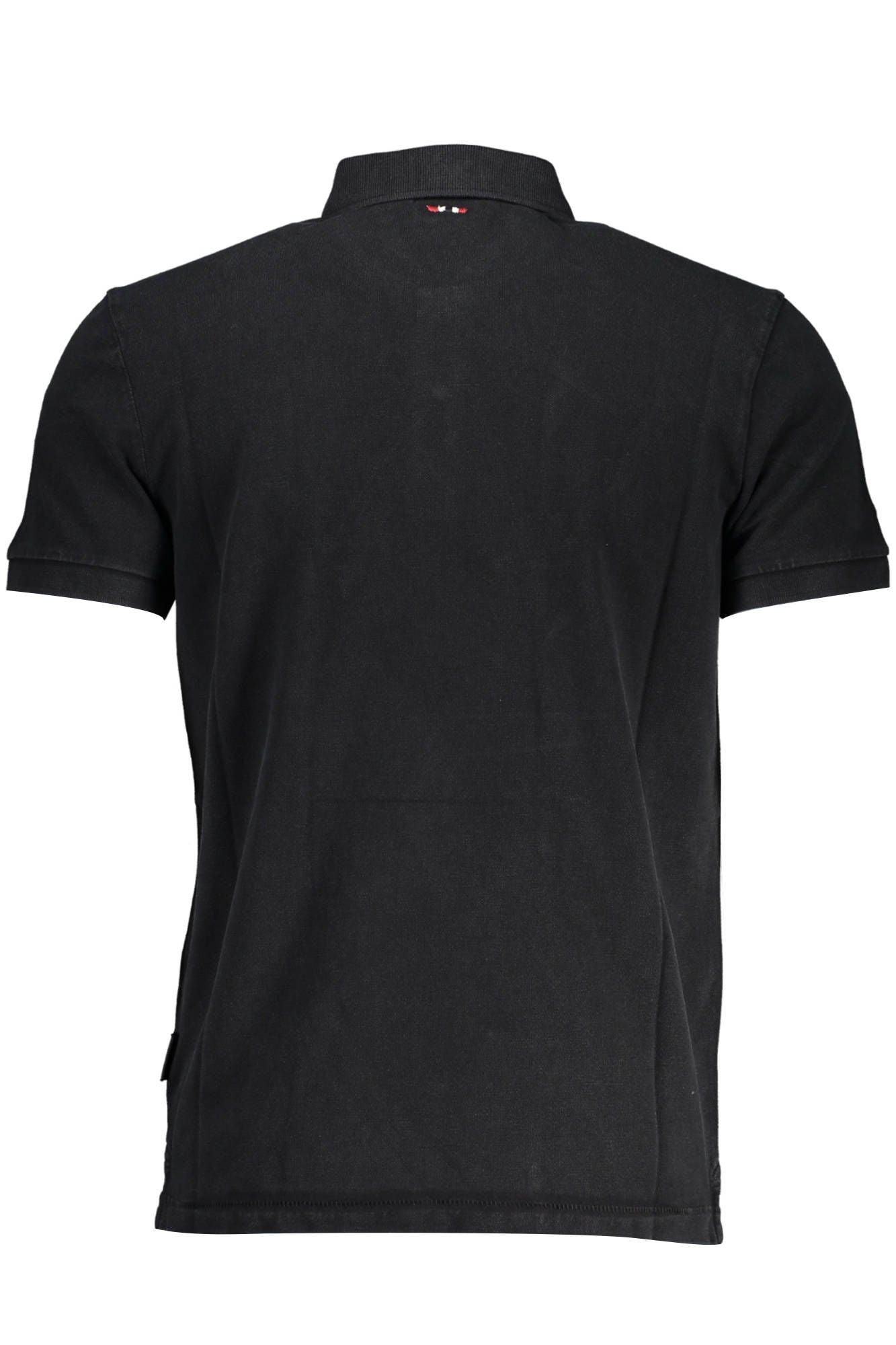 Napapijri Poloshirt aus schwarzer Baumwolle