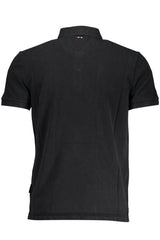 Napapijri Poloshirt aus schwarzer Baumwolle