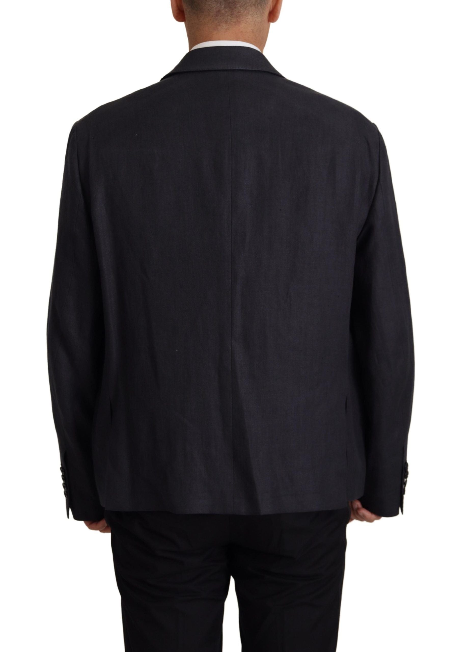 Dolce & Gabbana Blauer Leinen-Herren-Blazer
