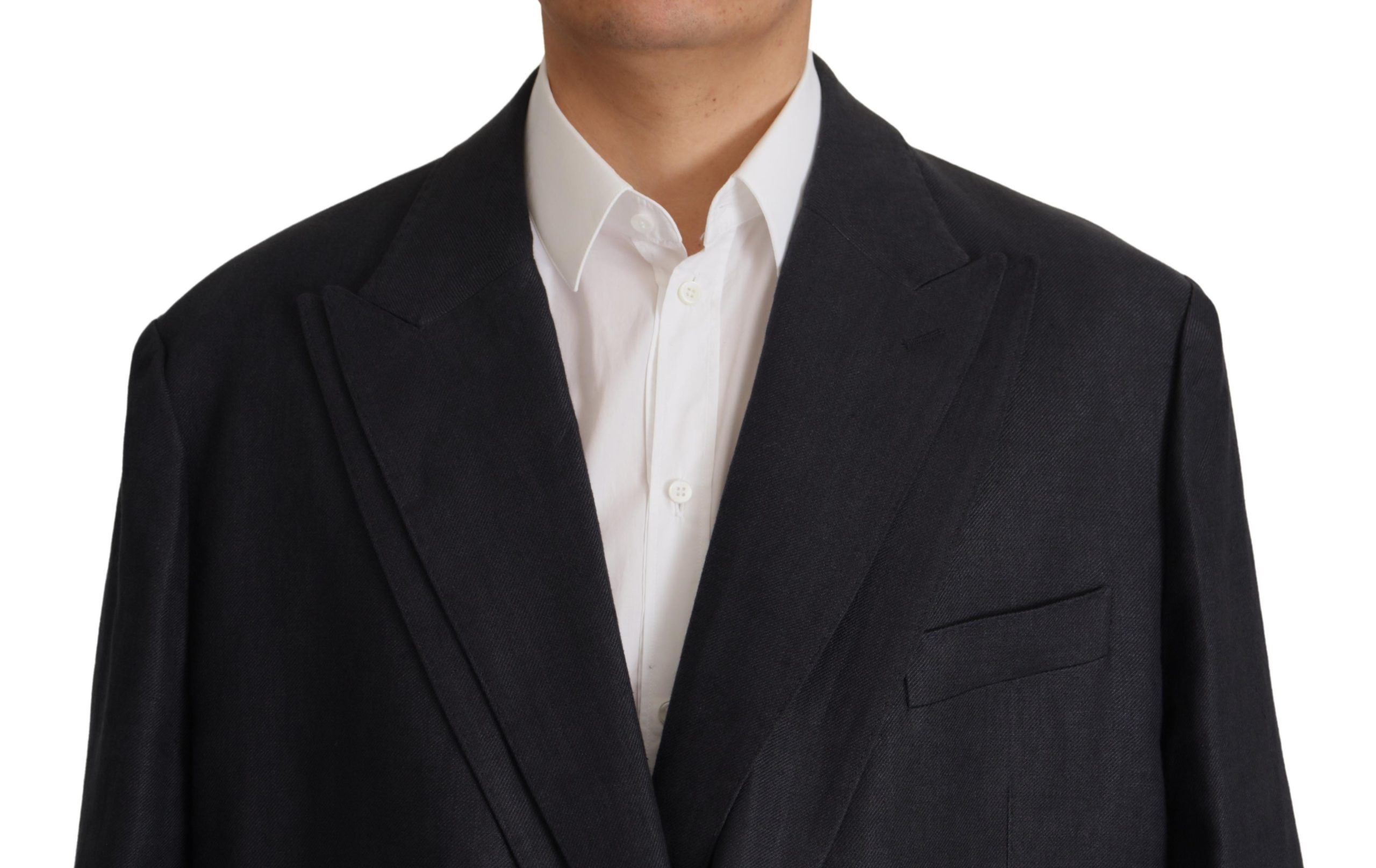Dolce & Gabbana Blauer Leinen-Herren-Blazer