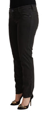 Ermanno Scervino Schwarze Low-Waist Skinny Jeans aus Baumwolle