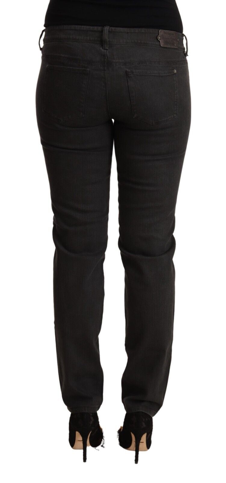 Ermanno Scervino Schwarze Low-Waist Skinny Jeans aus Baumwolle
