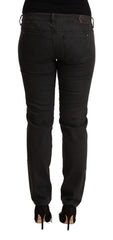Ermanno Scervino Schwarze Low-Waist Skinny Jeans aus Baumwolle