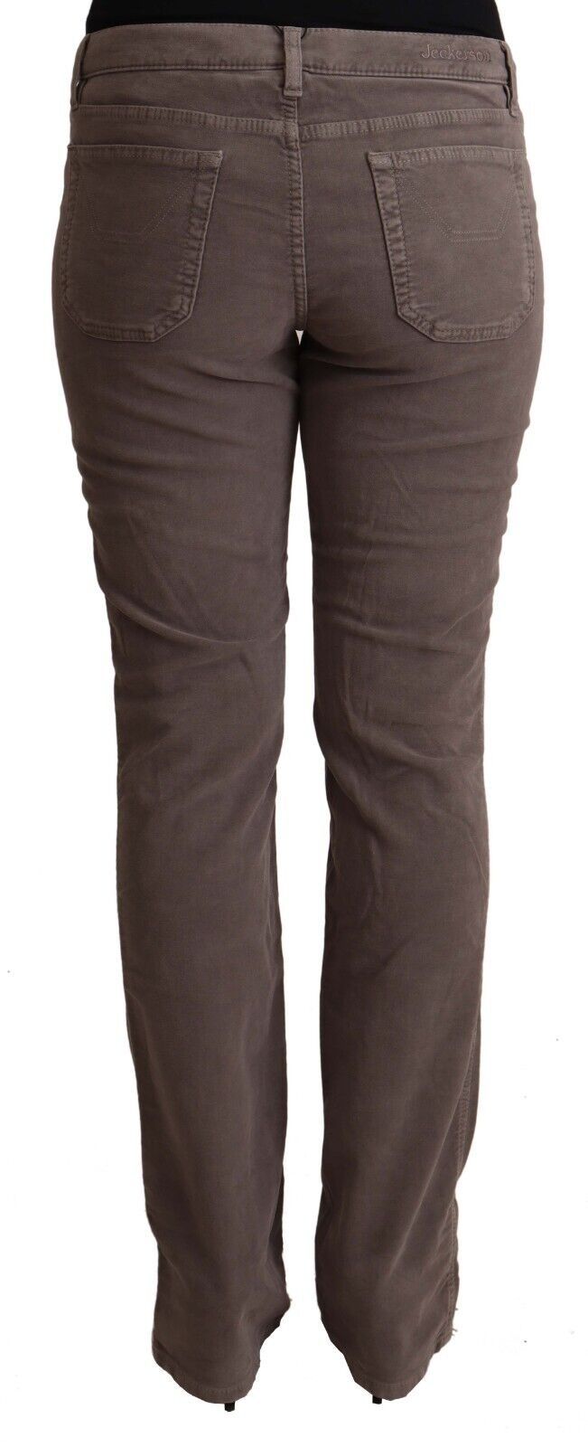 Jeckerson Braune Baumwolle Hüftjeans mit ikonischen Patches