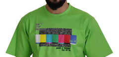 Dolce & Gabbana Groen Katoenen DG CHANNEL Top T-shirt