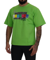 Dolce & Gabbana Groen Katoenen DG CHANNEL Top T-shirt