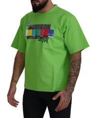 Dolce & Gabbana Groen Katoenen DG CHANNEL Top T-shirt