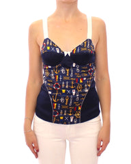 Dolce & Gabbana Tanktop mit blauem Seemannsmotiv