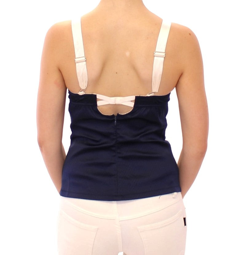 Dolce & Gabbana Tanktop mit blauem Seemannsmotiv