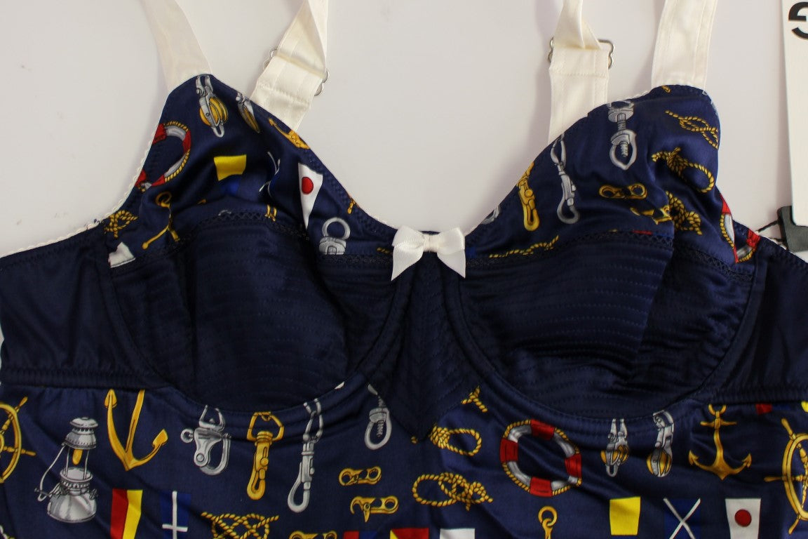 Dolce & Gabbana Tanktop mit blauem Seemannsmotiv
