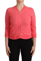 Blumarine Roze Trui met 3/4 Mouwen en Ritssluiting