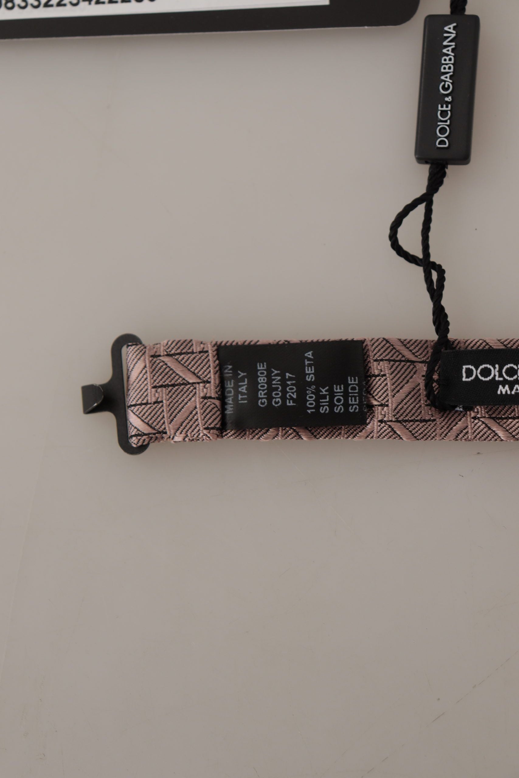 Dolce & Gabbana Grauer Fliege mit Fantasy-Print und verstellbarem Halsband
